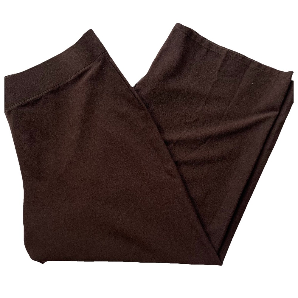Eileen Fisher Women's Brown Viscose Blend Wide Leg Pants With‎ Pockets Size L